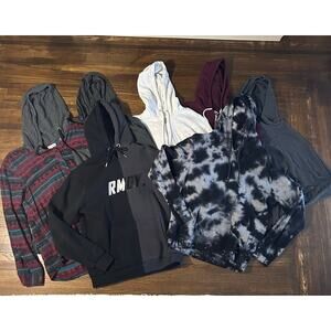 LOT of 7 Women's Athletic Hoodies Size M/L